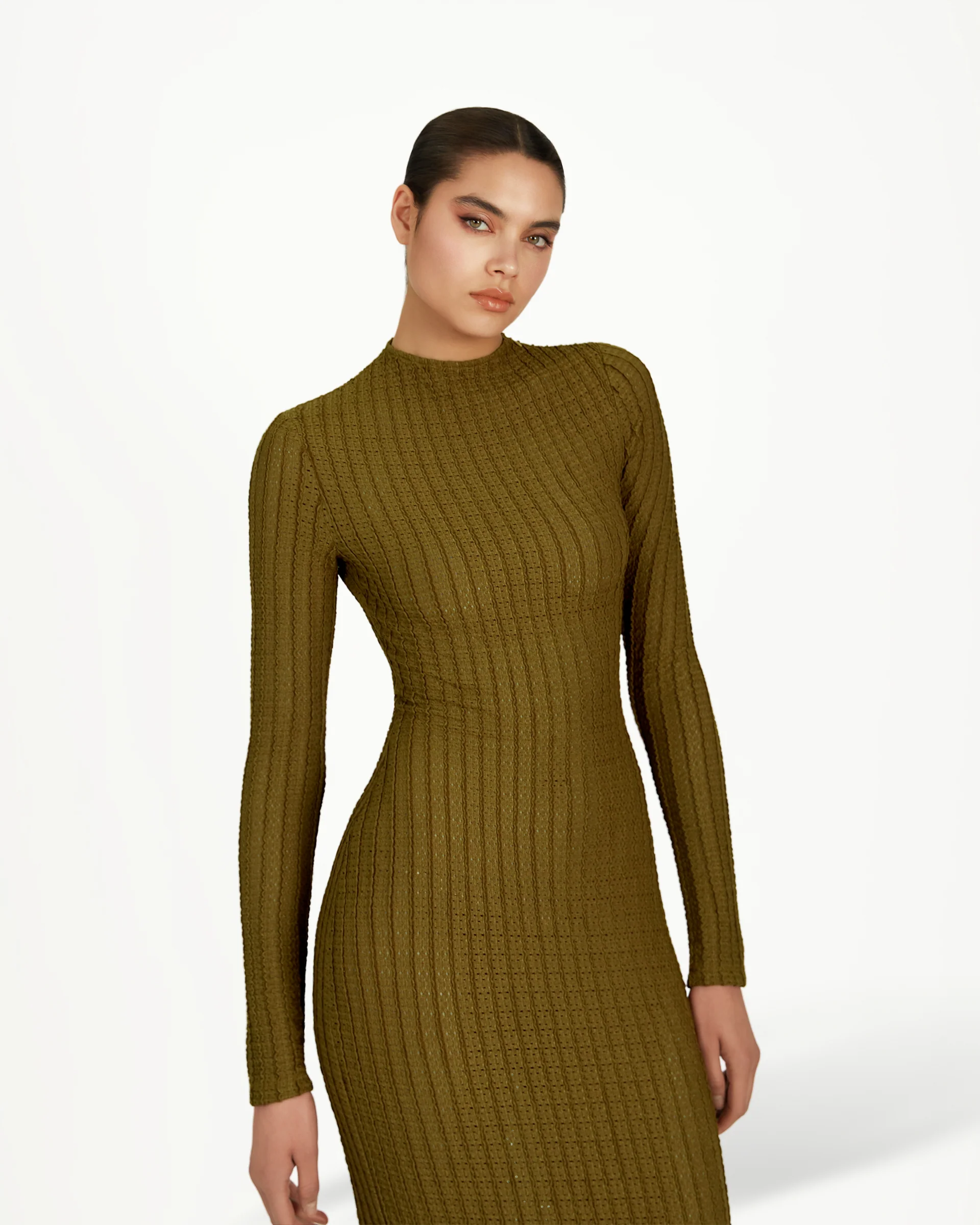 Kahra Dress - Khaki - Image 5
