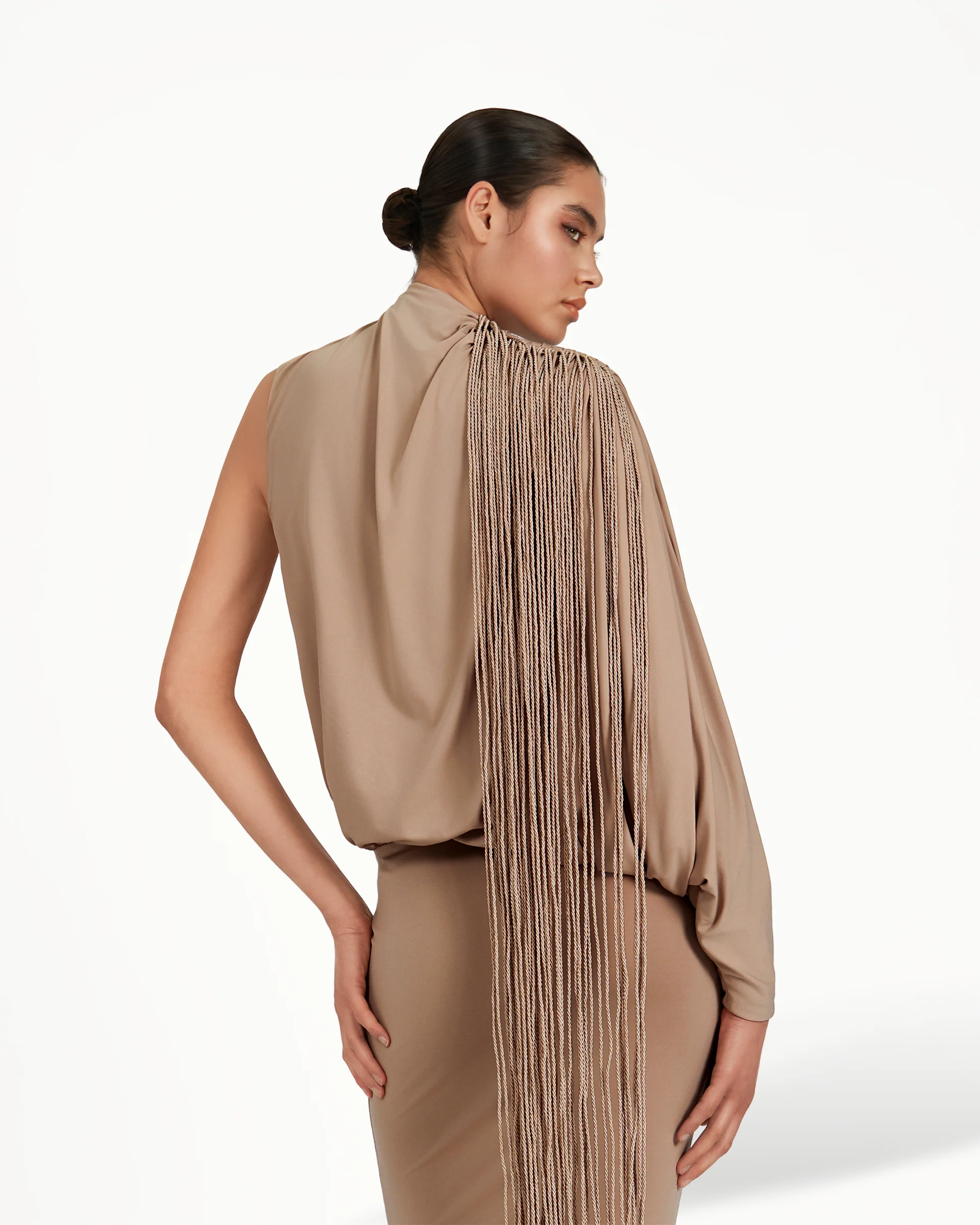 Kanim Dress - Taupe - Image 5