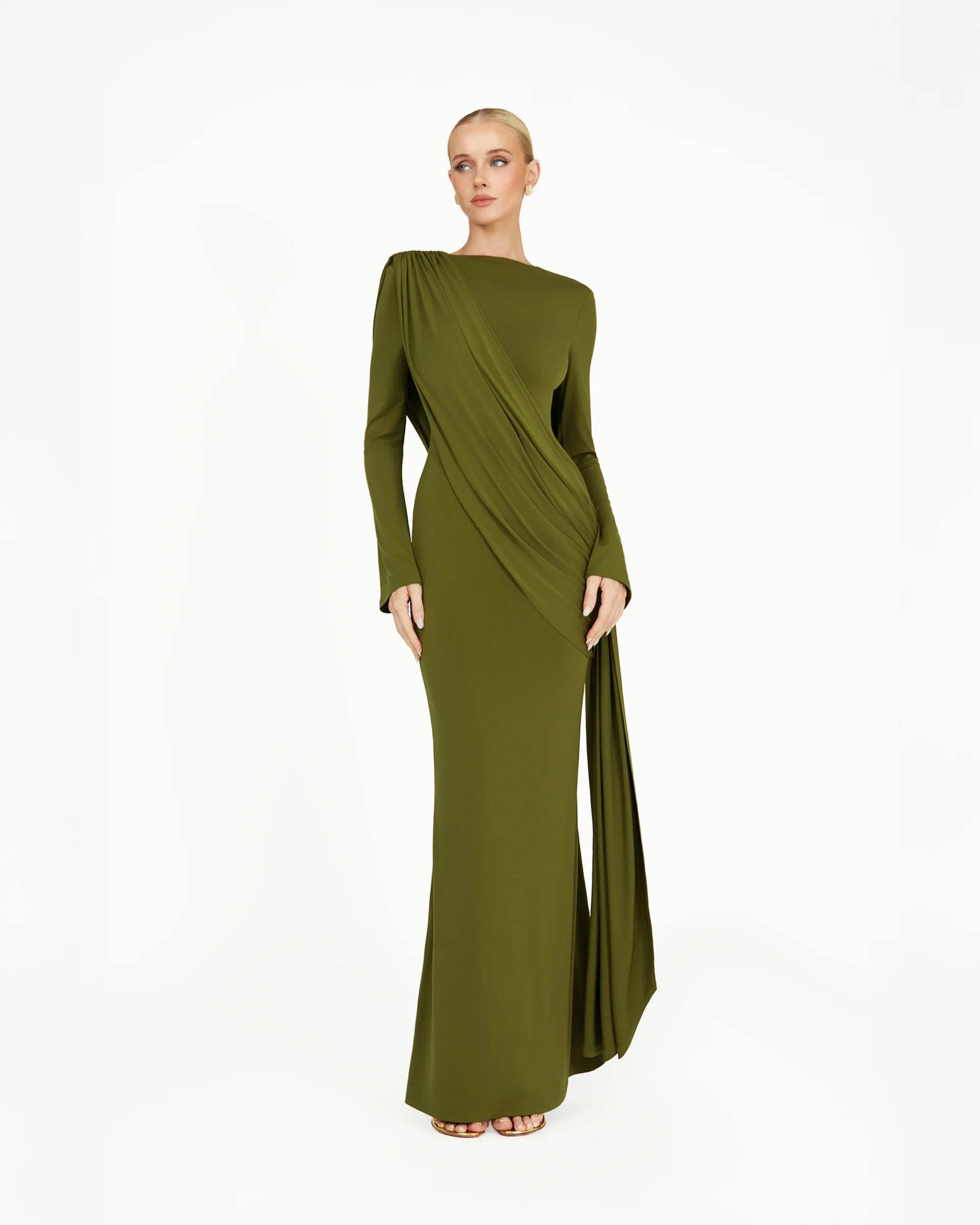 Kaori Dress - Khaki - Image 6