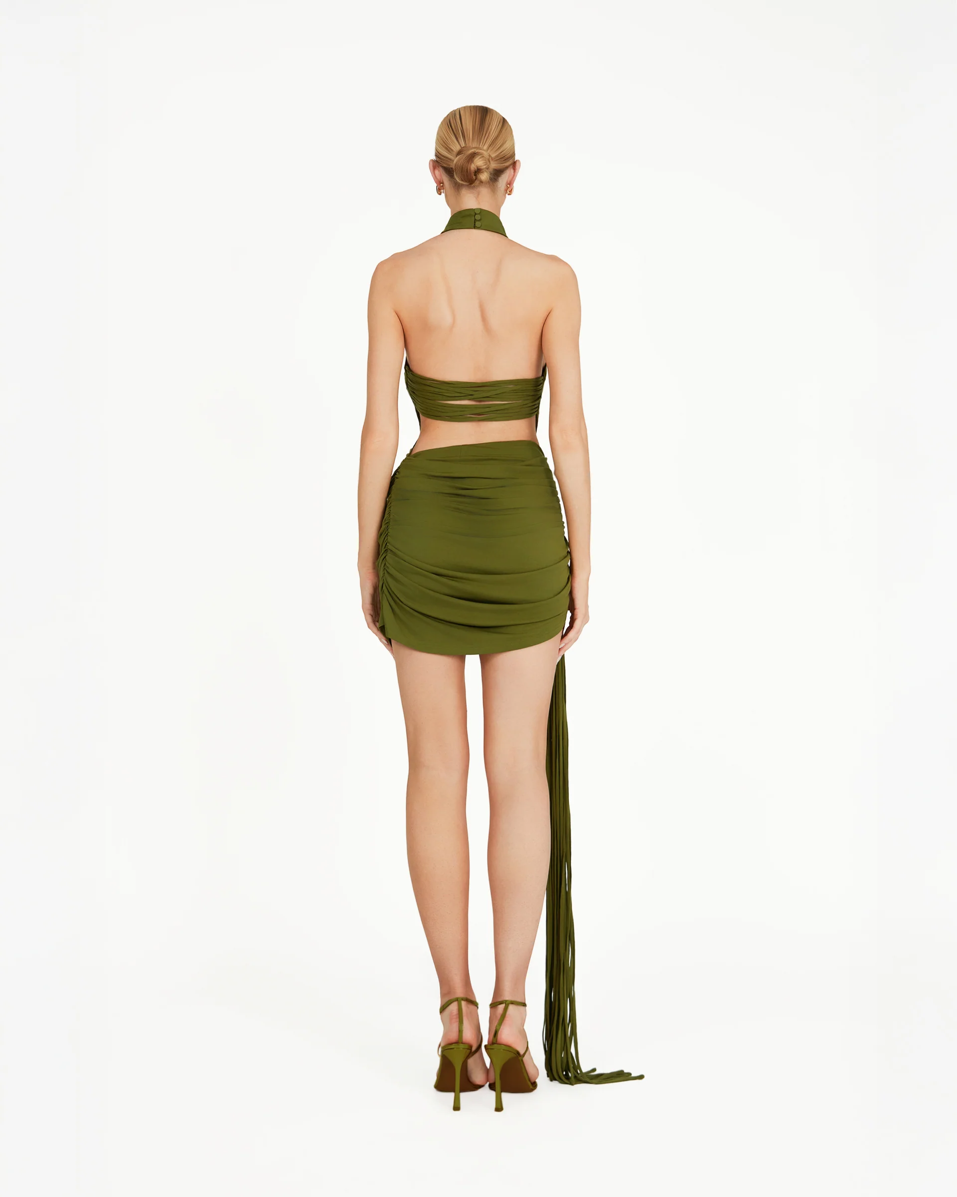 Karelle Mini Dress - Khaki - Image 4