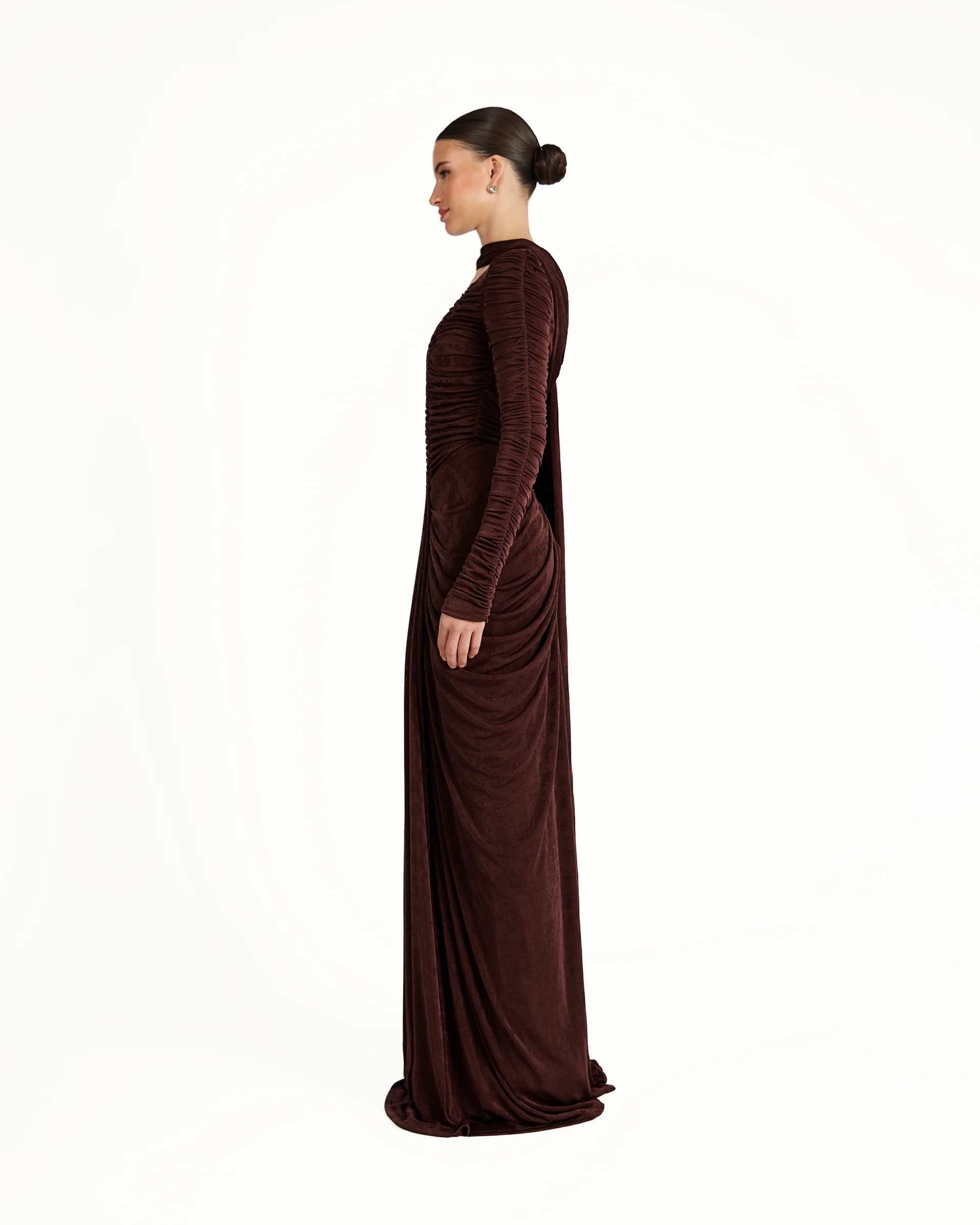 Kemmiye Dress - Brown - Image 3