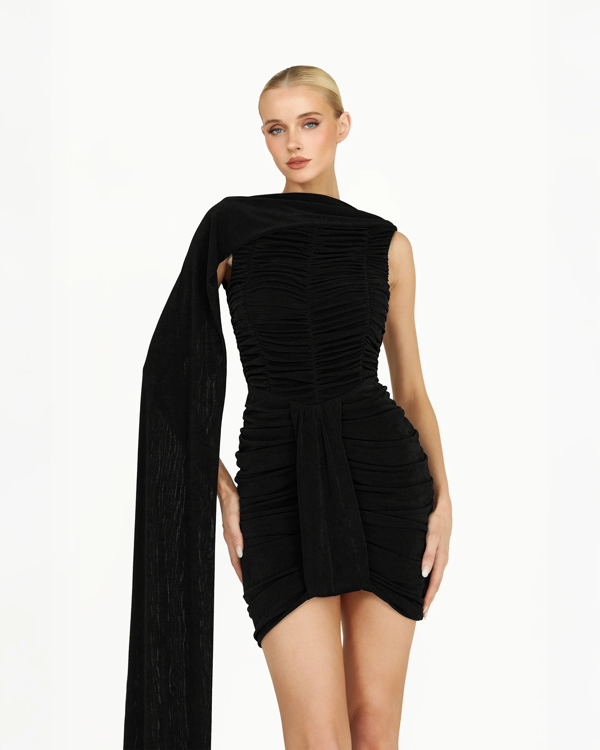Kemmiye Mini Dress - Black - Image 5