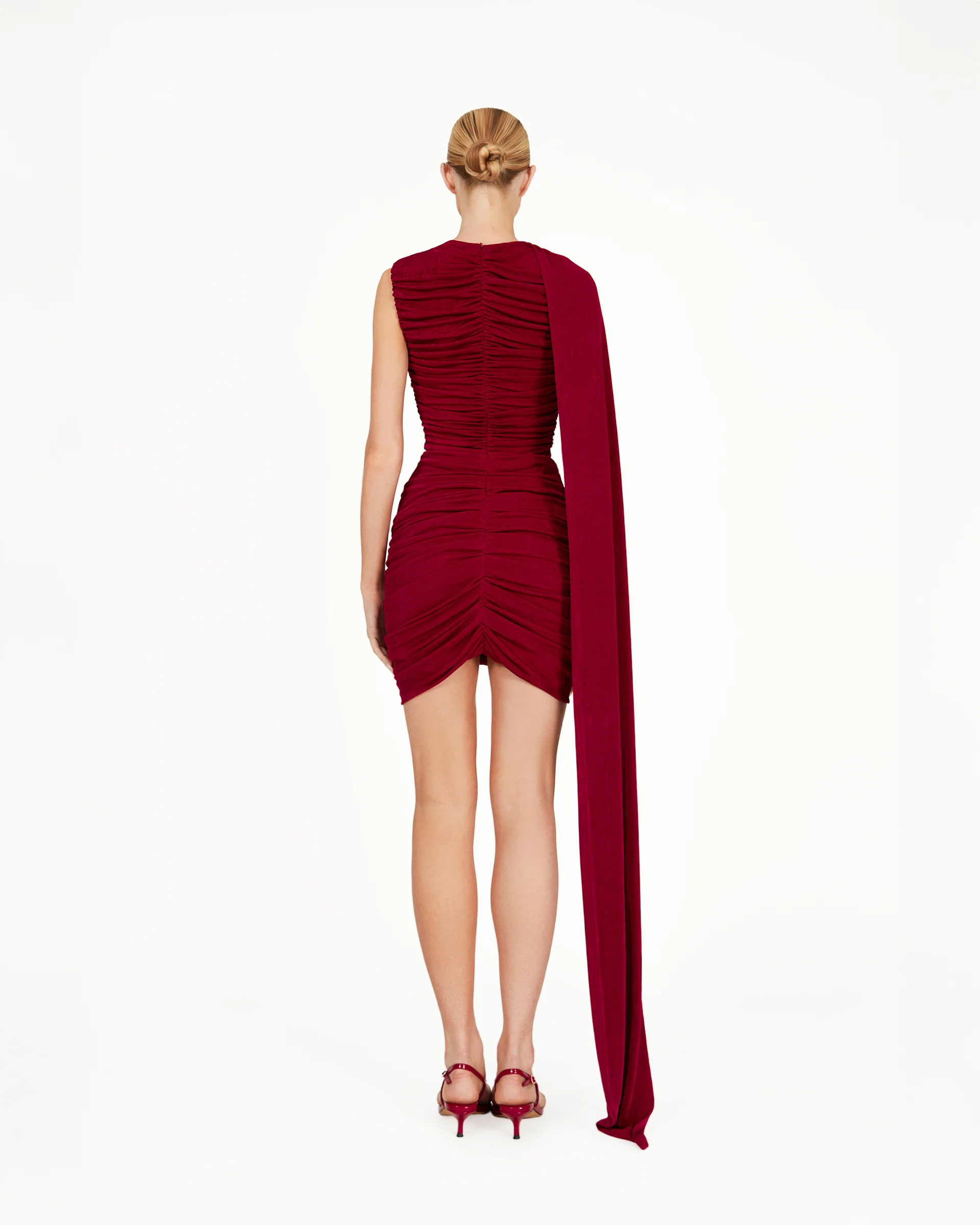Kemmiye Mini Dress - Red - Image 4