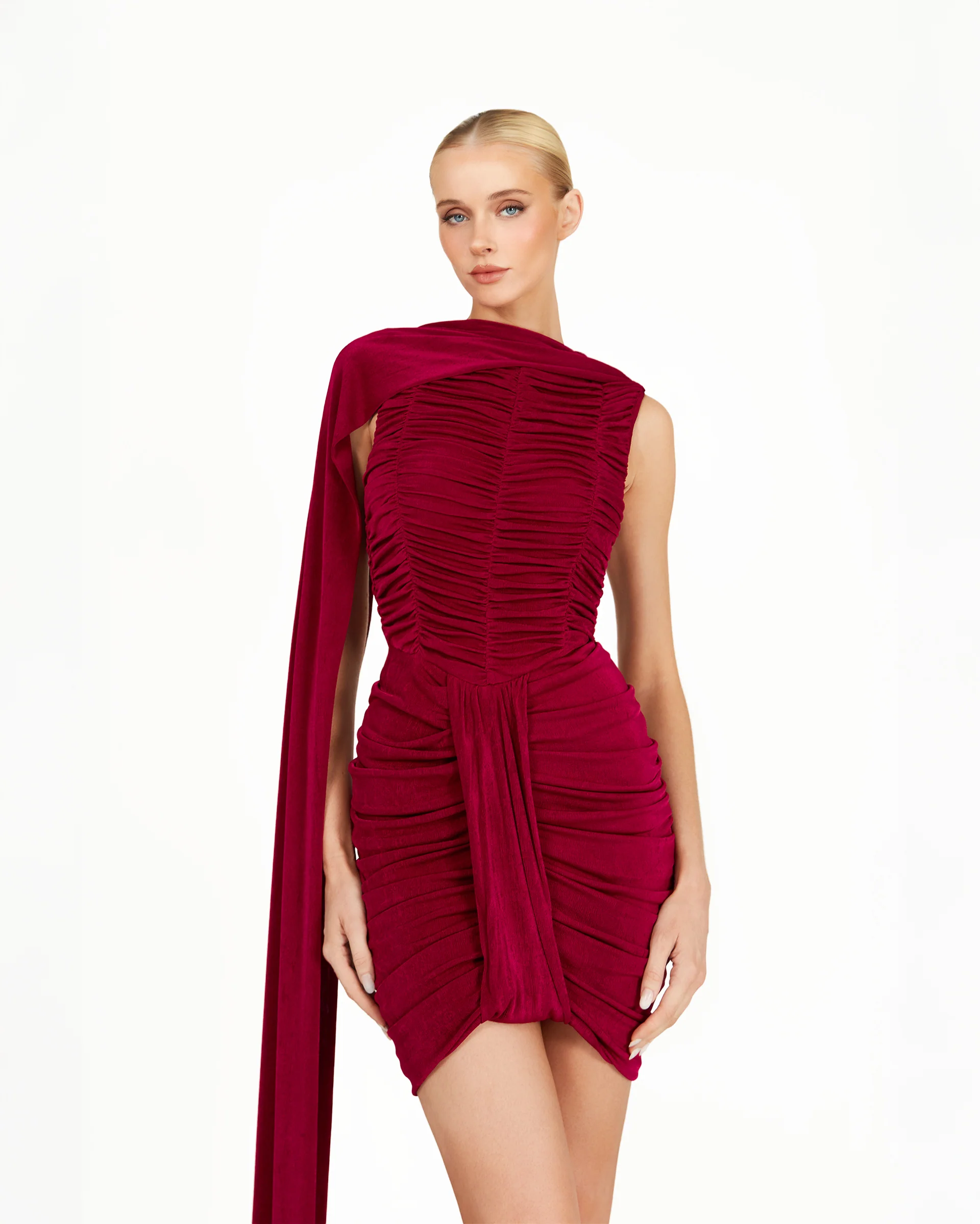 Kemmiye Mini Dress - Red - Image 5