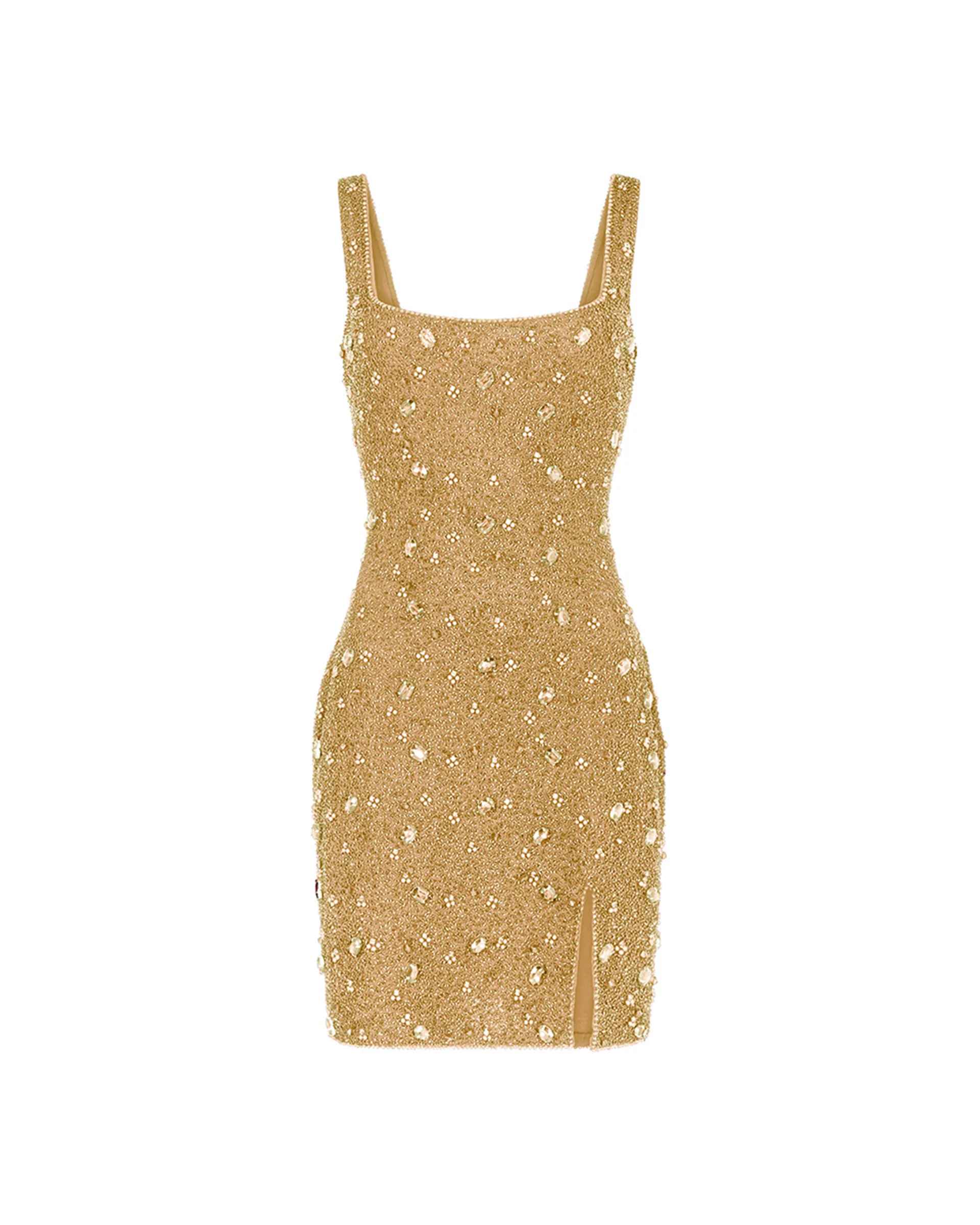 Kerri Mini Dress - Gold - Image 6
