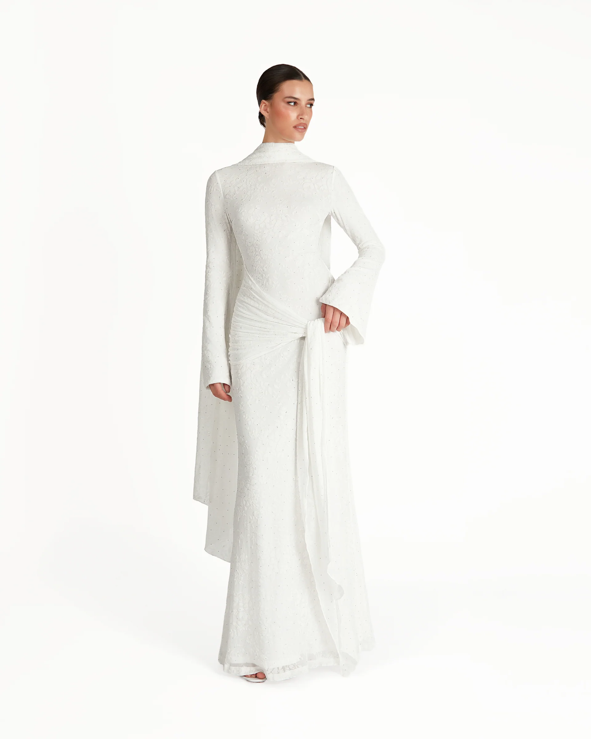 Kesme Scarf - White - Image 3