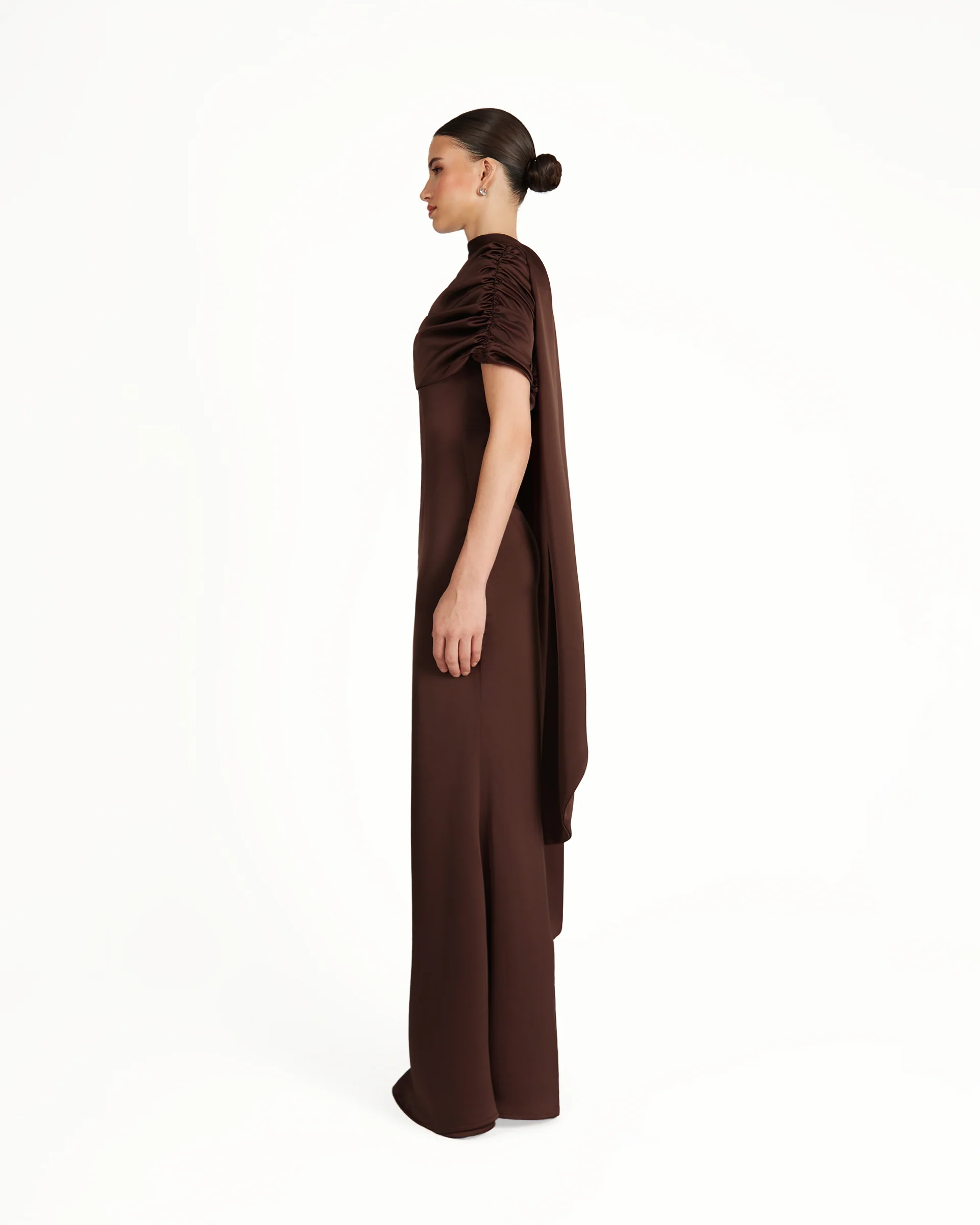 Kiris Dress - Brown - Image 3