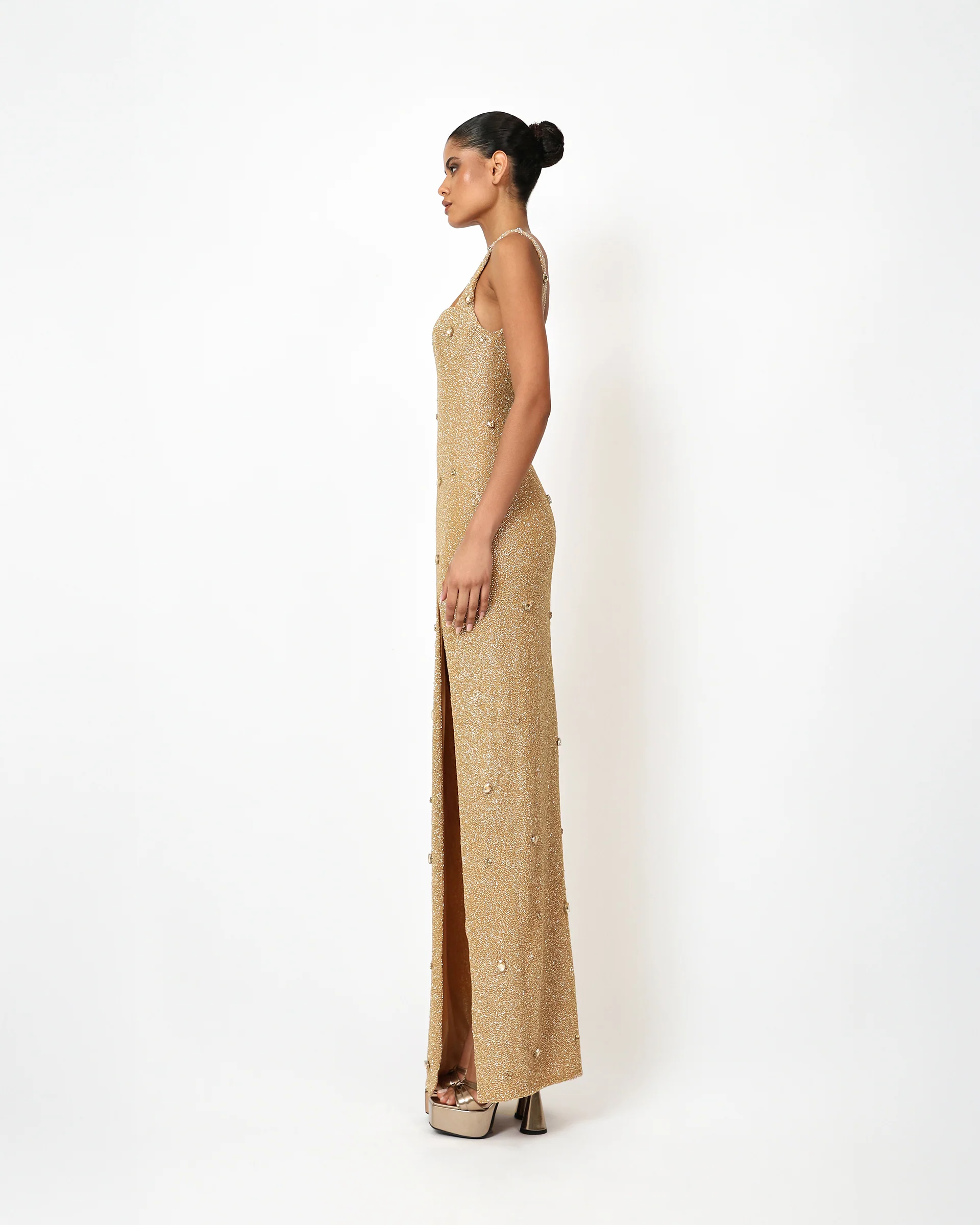 Kroon Maxi Dress - Gold - Image 3