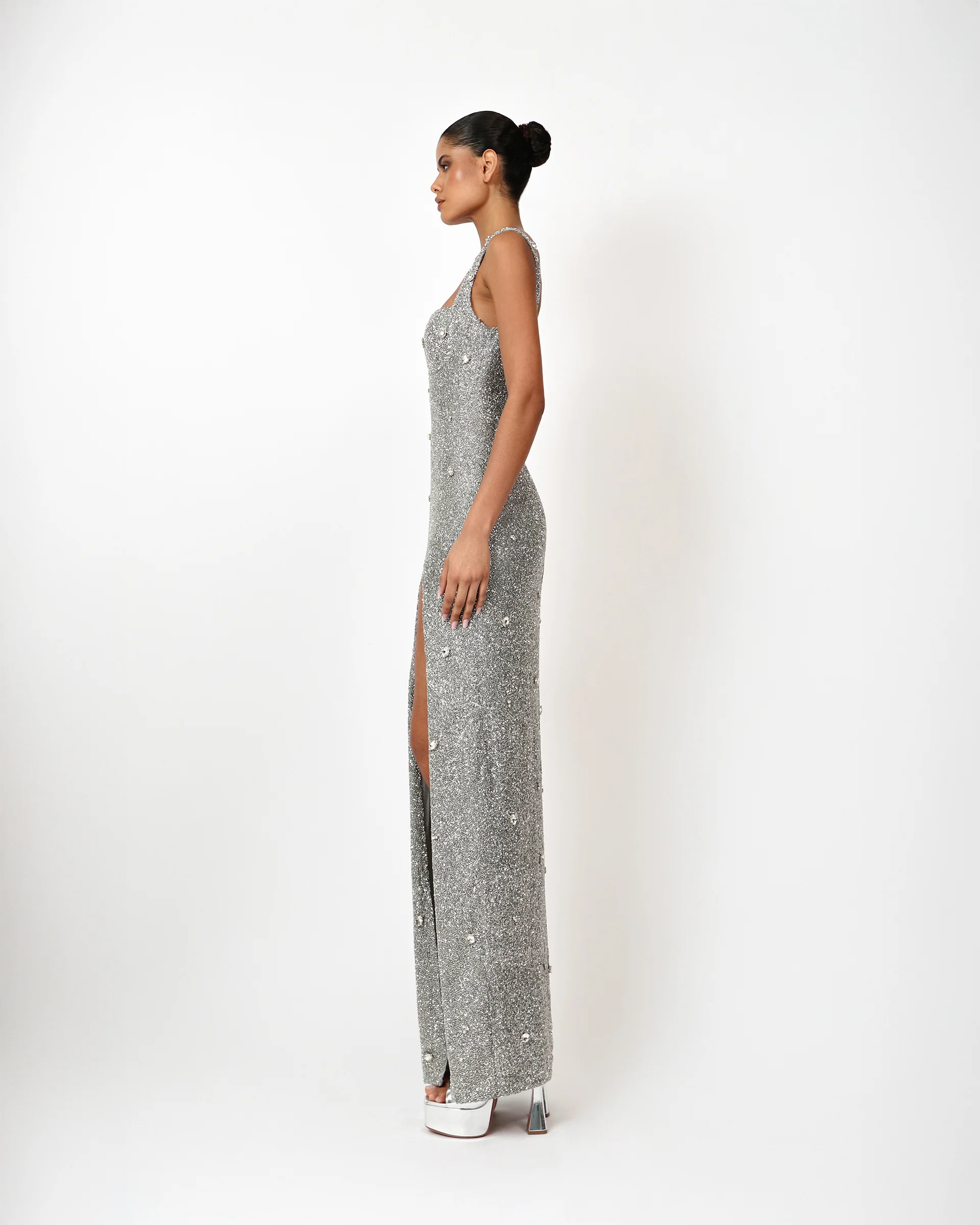 Kroon Maxi Dress - Silver - Image 3