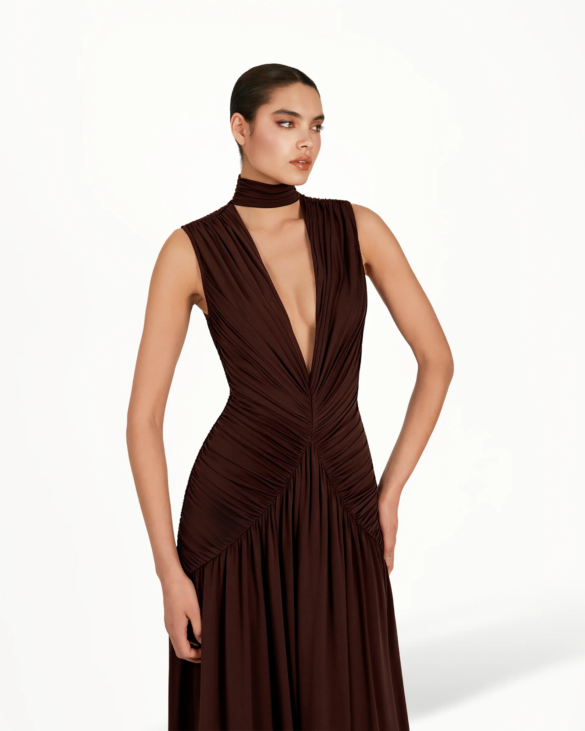Kubayma Dress - Brown - Image 5